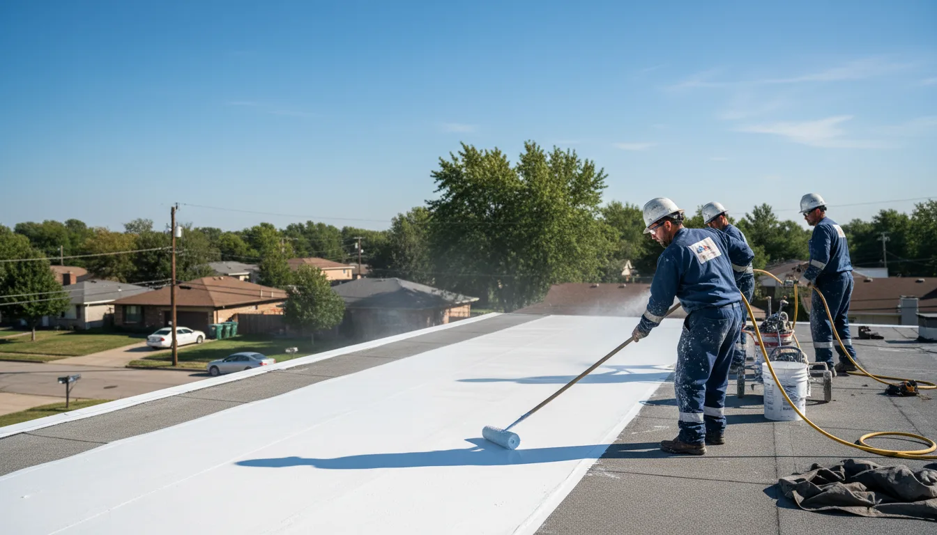 Commercial roof coating in Wesley, AR near me